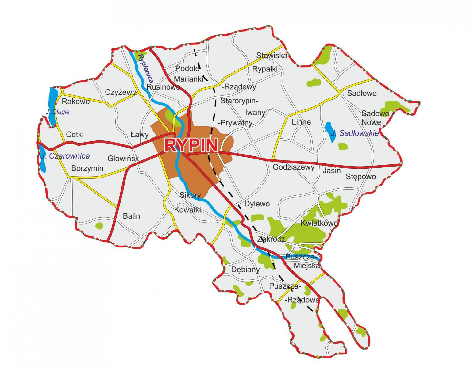 mapa Gmina Rypin