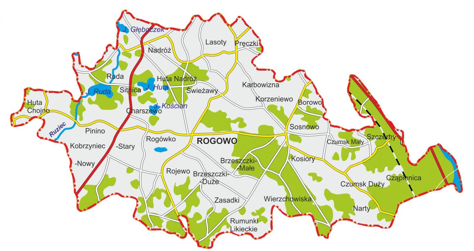 mapa Rogowo